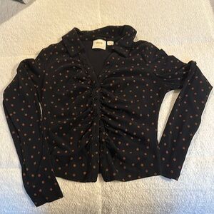 Cute, ruched Maeve by Anthropologie top. Size medium